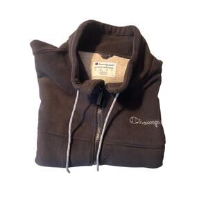 Champion Black Fleece Quarter-Zip Pullover 2XL Men's